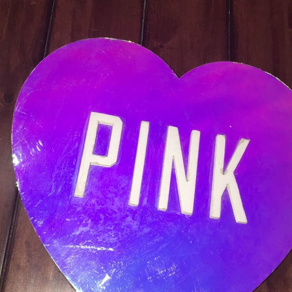 RARE Vs PinK store display heart cardboard iridescent prop promotional htf - Picture 5 of 17